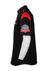 DS067 tailor-made team shirt  group customized team shirt  suitcase packaging company  flight emblem  team shirt manufacturer side view